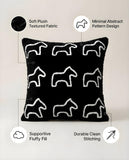 SOGA 2X 45cm Throw Pillow Black Teddy Fleece Square Pony Design Decorative Cushion for Living Room