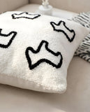SOGA 45cm Throw Pillow White Teddy Fleece Square Pony Design Decorative Cushion for Living Room