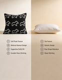 SOGA 45cm Throw Pillow Black Teddy Fleece Square Pony Design Decorative Cushion for Living Room