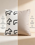 SOGA 45cm Throw Pillow White Teddy Fleece Square Pony Design Decorative Cushion for Living Room