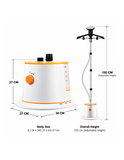 SOGA Garment Steamer Portable Cleaner Steam Iron 80MINS White