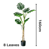 SOGA 160cm Tropical Monstera Palm Artificial Plant Tree, Real Touch Technology, with UV Protection