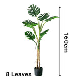 SOGA 2X 160cm Tropical Monstera Palm Artificial Plant Tree, Real Touch Technology, with UV Protection