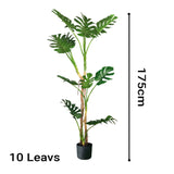 SOGA 2X 175cm Tropical Monstera Palm Artificial Plant Tree, Real Touch Technology, with UV Protection
