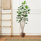 SOGA 4X Plastic Potted Polyscias Scutellaria Plant Home Garden Artificial Tree, Home Decor