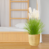 SOGA 4X Potted Tall Silk Fake Pampas Grass, Artificial Plants Reed Greenery Flowers, Home Decor