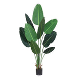 SOGA 4X 180cm Artificial Bird of Paradise Plants Fake Tropical Palm Tree with 10 in Pot and Woven Seagrass Belly, Home Decor