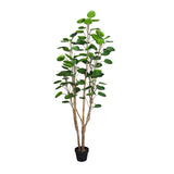 SOGA 4X Plastic Potted Polyscias Scutellaria Plant Home Garden Artificial Tree, Home Decor