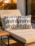 SOGA 2X 45cm Throw Pillow White Teddy Fleece Square Pony Design Decorative Cushion for Living Room