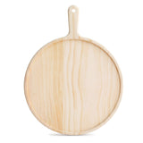 SOGA 8 inch Round Premium Wooden Pine Food Serving Tray Charcuterie Board Paddle Home Decor