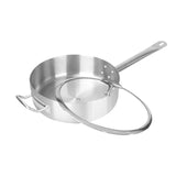 SOGA 32cm Stainless Steel Saucepan With Lid Induction Cookware With Triple Ply Base