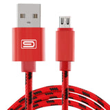 Android 1.5M MFI Metal Braided Lightning USB Cable Red