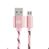 Android 1.5M MFI Metal Braided Lightning USB Cable Rose Gold