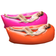 2X Fast Inflatable Sleeping Bag Lazy Air Sofa Orange/Pink