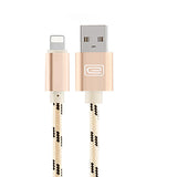 Apple 1.5M MFI Metal Braided Lightning USB Cable Gold