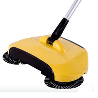 SOGA Auto Household Spin Hand Push Sweeper Home Broom Room Floor Dust Cleaner Mop Yellow