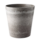 SOGA 37cm Rock Grey Round Resin Tapered Plant Flower Pot in Cement Pattern Planter Cachepot for Indoor Home Office