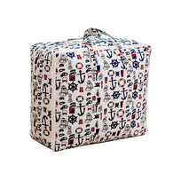 SOGA Nautical Icons Large Storage Luggage Bag Double Zipper Foldable Travel Organiser Essentials