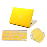 Matte Hardshell Case + Keyboard cover for Apple Macbook Yellow