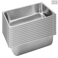 SOGA 12X Gastronorm GN Pan Full Size 1/1 GN Pan 20cm Deep Stainless Steel Tray