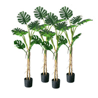 SOGA 4X 160cm Tropical Monstera Palm Artificial Plant Tree, Real Touch Technology, with UV Protection