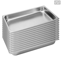 SOGA 12X Gastronorm GN Pan Full Size 1/1 GN Pan 6.5cm Deep Stainless Steel Tray