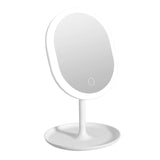 SOGA 20cm White Rechargeable LED Light Makeup Mirror Tabletop Vanity Home Decor