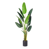 SOGA 220cm Artificial Giant Green Birds of Paradise Tree Fake Tropical Indoor Plant Home Office Decor