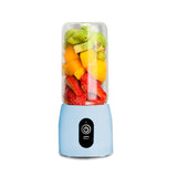 SOGA Portable Mini USB Rechargeable Handheld Juice Extractor Fruit Mixer Juicer Blue