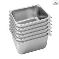 SOGA 6X Gastronorm GN Pan Full Size 1/2 GN Pan 20cm Deep Stainless Steel Tray