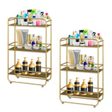 SOGA 2X 3 Tier Rectangular Bathroom Shelf Multifunctional Storage Display Rack Organiser