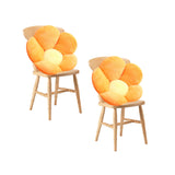 SOGA 2X Orange Whimsical Big Flower Shape Cushion Soft Leaning Bedside Pad Floor Plush Pillow Home Decor