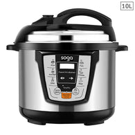 SOGA Electric Stainless Steel Pressure Cooker 10L 1600W Multicooker 16