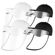 4X Outdoor Protection Hat Anti-Fog Pollution Dust Saliva Protective Cap Full Face HD Shield Cover Kids/Adult White Black