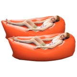 2X Fast Inflatable Sleeping Bag Lazy Air Sofa Orange