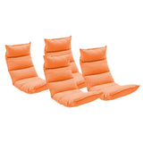 SOGA 4X Foldable Tatami Floor Sofa Bed Meditation Lounge Chair Recliner Lazy Couch Orange