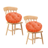 SOGA 2X Orange Round Cushion Soft Leaning Plush Backrest Throw Seat Pillow Home Office Decor