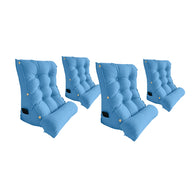 SOGA 4X 45cm Blue Triangular Wedge Lumbar Pillow Headboard Backrest Sofa Bed Cushion Home Decor