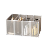 SOGA 1 Tier Multifunctional PP Plastic Bag Box Portable Cubby DIY Storage Shelves Stackable Handbag Purse Organiser