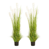 SOGA 2X 150cm Wheat Plume Grass Artificial Plant, Home Decor