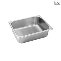 SOGA Gastronorm GN Pan Full Size 1/2 GN Pan 10cm Deep Stainless Steel Tray