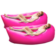 2X Fast Inflatable Sleeping Bag Lazy Air Sofa Pink