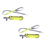 SOGA 2X Yellow Adjustable Hands-Free Pet Leash Bag Dog Lead Walking Running Jogging Pet Essentials