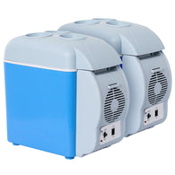 SOGA 2X 7.5L Car Small Refrigerator Cooler Box 12V Mini Fridge Cooler Warmer Blue Color