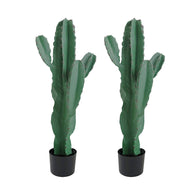 SOGA 2X 70cm Green Artificial Indoor Cactus Tree Fake Plant Simulation Decorative 5 Heads