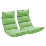 SOGA 2X Foldable Tatami Floor Sofa Bed Meditation Lounge Chair Recliner Lazy Couch Green