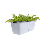 SOGA 50cm Large White Rectangular Flowerpot Vegetable Herb Flower Outdoor Plastic Box Garden Decor