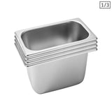 SOGA 4X Gastronorm GN Pan Full Size 1/3 GN Pan 20cm Deep Stainless Steel Tray