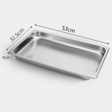 SOGA 4X Gastronorm GN Pan Full Size 1/1 GN Pan 4cm Deep Stainless Steel Tray