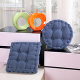 SOGA 2X Blue Round Cushion Soft Leaning Plush Backrest Throw Seat Pillow Home Office Decor